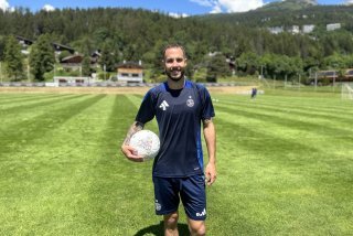 Steve Rouiller en camp d'entraînement avec le Servette FC à Crans-Montana